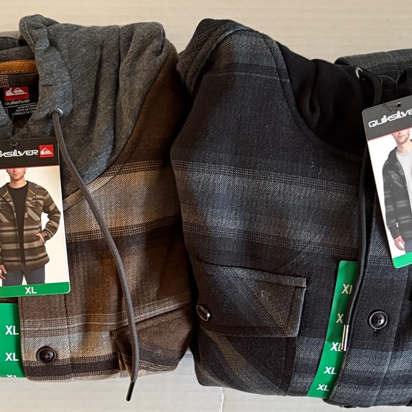 2 Quiksilver Men's Hooded Shirt Jacket - Picture 14 of 14